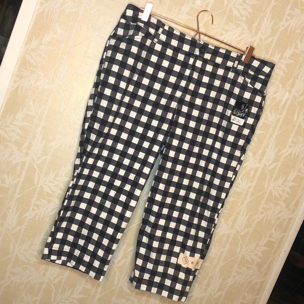 Gingham Print Capris